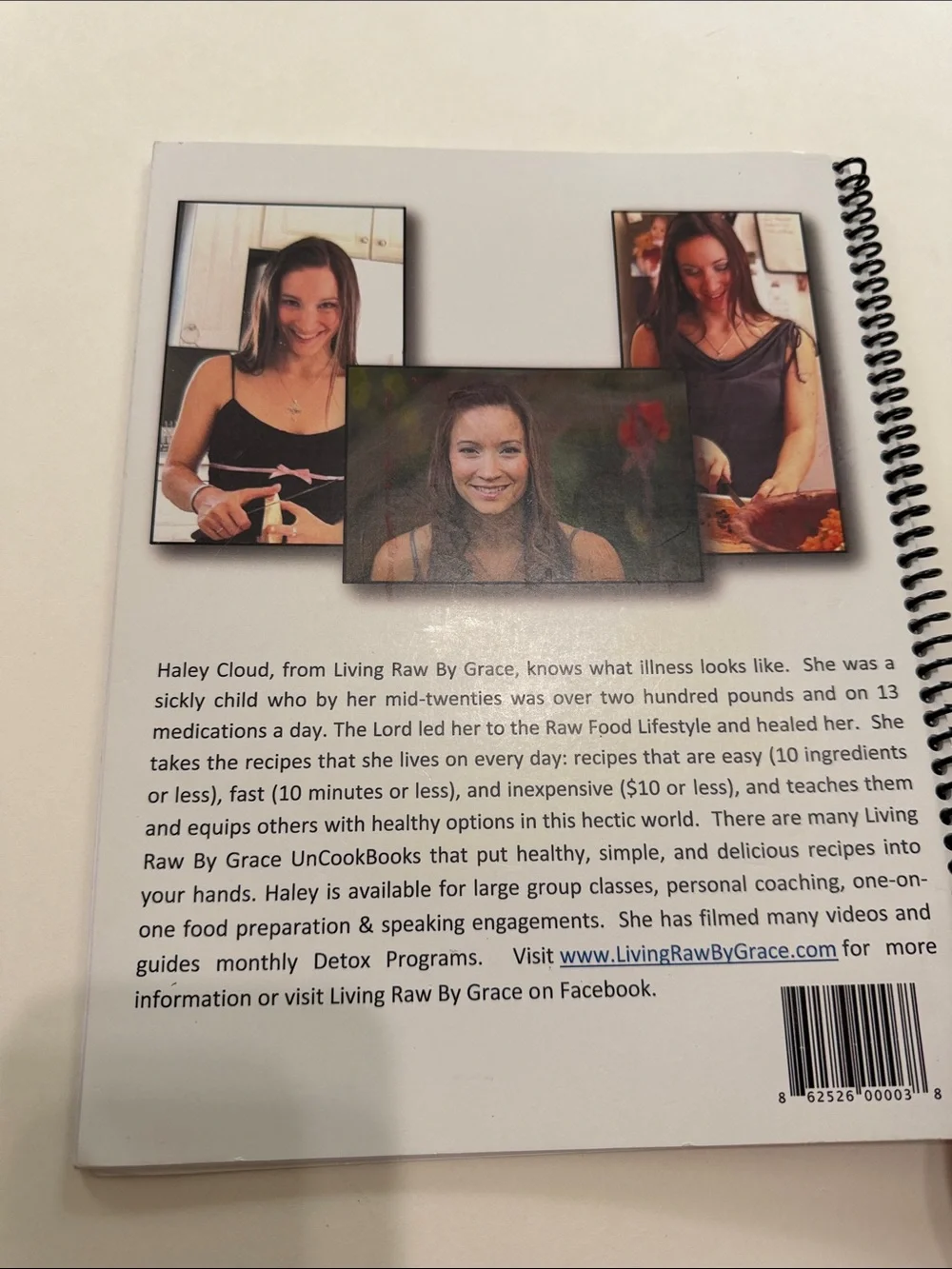 Haley Cloud Living Raw By Grace UnCookBook #4 - Red/Orange Cover